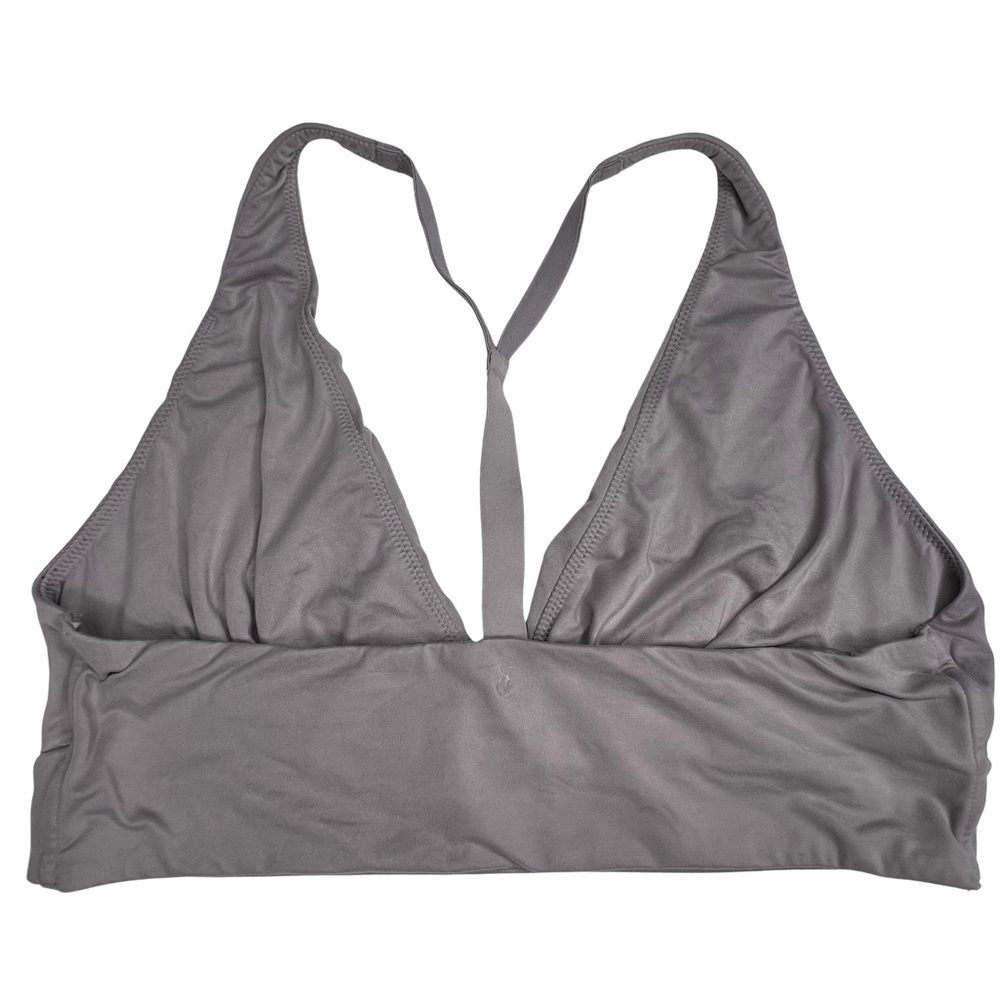 Victoria’s Secret Bra Unlined Plunge Racerback Bralette Seamless Deep V Grey 36C - Picture 9 of 11